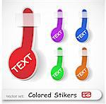 the abstract colored sticker set - vector illustration