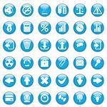 New collection of different icons for using in web design. General.