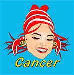 Femme visage beauté Cancer Horoscope