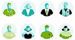 8 Vector Icons diverse people