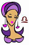 Zodiac signs, icons -  libra, Beauty Woman libra symbol