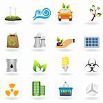 Eco and green environment icons