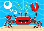 crab created by vector describe funny character