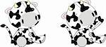 cow plush cartoon in vector format very easy to edit