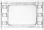 film strip sketch on paper