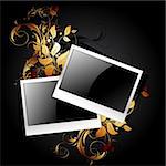 web icon photo frames with floral elements, this illustration may be useful as designer work
