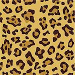 Seamless tiling animal print leopard, vector illustration