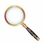 Magnifying glass isolated over white background, vector object