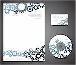 Design template set - business card, cd, paper