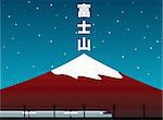 vector illustration of the fuji mountain