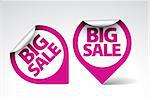 Round Labels / stickers for big sale - purple and white version