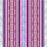 Repeating striped pink-blue pattern with borders (vector)