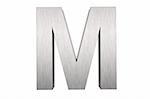 Brushed metal letter M