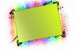 A Frame with splatter effect and colorful background