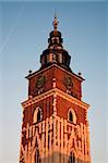 Town Hall Towerin Krakow, Poland.