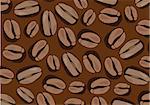 vector illustration of a background with coffee beans