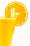 fresh orange juice isolated on a white background