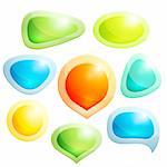 set of colorful bubbles for speech. Vector illustration