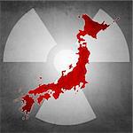 Icon symbol for the japan radioactivity emergency