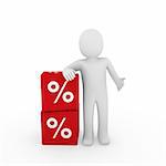 3d human red sale cube success percent business