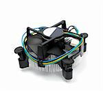 CPU cooler isolated on a white background