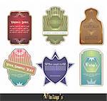 set of vintage labels, scalable and editable vector illustrations;