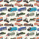 seamless train pattern