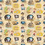 seamless pirate pattern