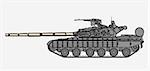 Detailed vector illustration of tank T64