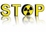 stop atomic energy, vector illustration