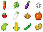 cartoon vegetables