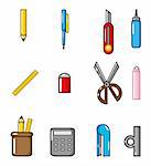 cartoon Stationery doodle icon