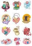 cartoon love icon