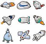 cartoon spaceship icon