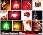 Collection of 12 Christmas Backgrounds - Set 1