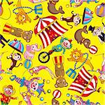 seamless circus pattern