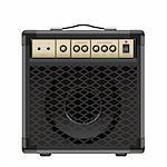 vector guitar amplifier isolated on a white background