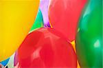 close up view of multicolored holiday balloons