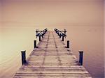 An old jetty at Starnberg Lake in Germany