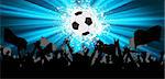 Grunge Soccer Ball background. EPS 8 vector file included