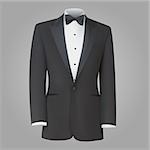 vector black tuxedo dinner jacket