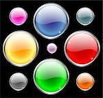 glossy buttons - vector