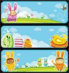 Easter cute banners with space for your text