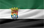 High resolution flag of Extremadura