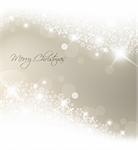 Light silver abstract Christmas background with white snowflakes