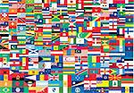 All flags of the world, vector illustration