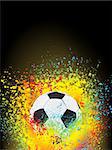 Abstract background with a soccer ball. EPS 8 vector file included