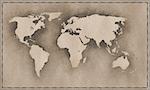 An image of a vintage world map