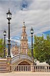 Bridge in the Spain Square in Seville, Spain