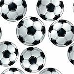 Vector soccer balls seamless pattern. Wallpaper or design sport background.